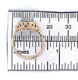 10k Yellow Gold Filigree 1.14ct Genuine Natural Aquamarine Ring (#J4354)