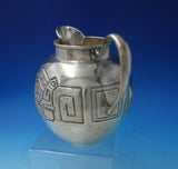 Mayan by DEB .900 Silver Mexican Water Pitcher w/ Scenes Designs c.1940 (#5621)