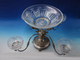 Gadroon by DP and Sons Silverplate and Copper Epergne with Crystal Bowls (#5837)