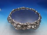 Elkington Sterling Silver Plateau Round Heavy with Wood Base Floral (#6616)