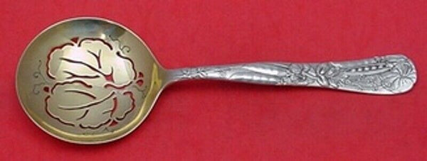 Vine by Tiffany and Co Sterling Silver Pea Spoon with Pea Pods Goldwashed 9 1/8"