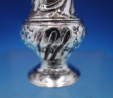English Georgian Sterling Silver Pepper Shaker Hand Engraved w/Flowers (#6819-2)