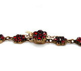 Genuine Natural Bohemian Garnet Necklace w/ Eleven Drops and Four Swags (#J5576)