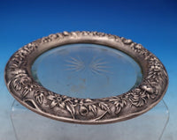 Repousse by Kirk Sterling Silver Cut Crystal Champagne Coaster 6 1/4" (#7411)