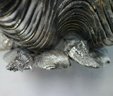 Egidio Broggi Milano Italian Sterling Silver Clam Shell GW Interior Lrg (#5137)