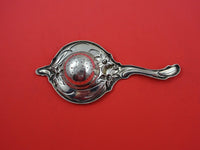 Art Nouveau by Unknown Sterling Silver Tea Strainer w/ daffodils  7 1/8"