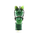 Sterling Carved Nephrite Jade Horse Pendant (#J5485)