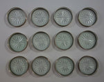 Old French by Gorham Sterling Silver Coaster Set of 12 with Cut Crystal (#2374)