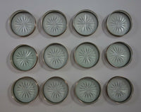 Old French by Gorham Sterling Silver Coaster Set of 12 with Cut Crystal (#2374)