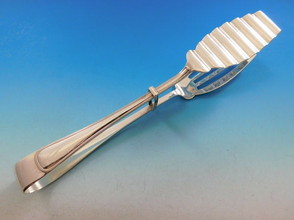 Old Italian by Buccellati Italy Sterling Silver Asparagus Serving Tongs 9 3/4"