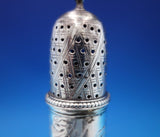 English Georgian Sterling Silver Pepper Shaker Hand Engraved w/Flowers (#6819-2)