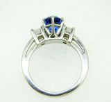 Platinum 2.36ct Blue Genuine Natural Sapphire Diamond Ring w/GIA Report (#J5036)