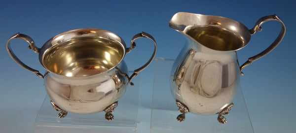 Sterling Silver Sugar and Creamer Set 2pc Colonial Design with Lion Feet (#2571)