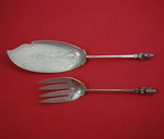 Bust by Gorham Sterling Silver Fish Serving Set 2-Piece Bright-Cut Figural
