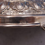 Judaica by Unknown Sterling Silver Hanukkah Menorah 9 lights Ornate Footed #7083