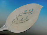 Lily of the Valley by Georg Jensen Sterling Silver Fish Server with Wood GI Mark