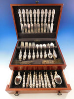 Lily by Whiting Sterling Silver Flatware Set Service 80 Pieces Script Monogram