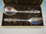 Ornamental #136 by Georg Jensen Sterling Silver Salad Set 8 1/2" in Original Box