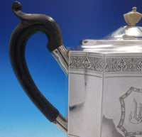 Georgian Henry Chawner English Sterling Silver Tea Pot Teak Handle (#4087)