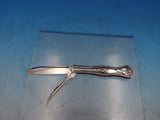 Coin Silver Folding Pocket Knife Floral and Beaded 2 Blades Vintage (#6681)