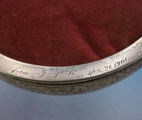 Gorham Sterling SIlver Pin Cushion Round Large BC Floral Motif #B276 (#3569)