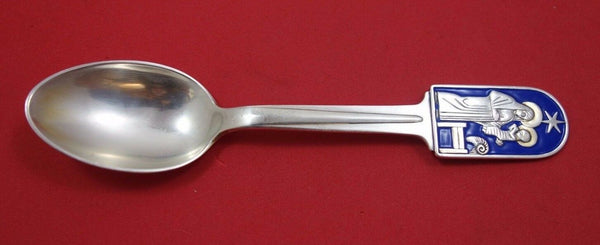 Christmas Theme by Michelsen Sterling Silver Teaspoon 1934 July Enameled 6 1/4"
