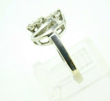 Retro 14k White Gold Genuine Natural Diamond Ring .36ct (#J1933)