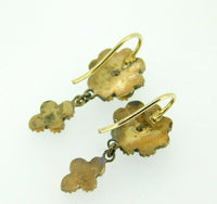 Genuine Natural Bohemian Garnet Drop Earrings w/14k Gold Wire Hooks (#J4509)