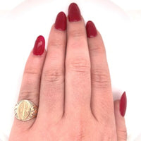 10k Yellow Gold Antique Signet Ring Jewelry (#J5688)
