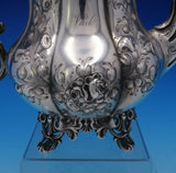 Robert Rait and Charters Cann and Dunn Coin Silver Tea Set 3pc 3-D Finial #3807