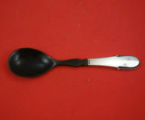 Beaded by Georg Jensen Sterling Silver Caviar Spoon with Horn 7 3/4" Heirloom