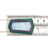 Kaufmann Sterling Genuine Natural Opal Intarsia Large Pendant (#J5396)