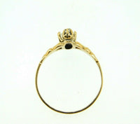 10k Rose Gold Victorian Rose Cut Genuine Natural Diamond Ring (#J4391)