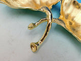 New Leaves Ginkgo by Michael Aram Gold Goldtone Double Compartment Dish - New