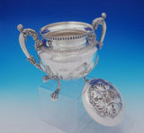 William Thomson Coin Silver Tea Set 4pc w/ Floral and Acanthus Leaf Motif #3654