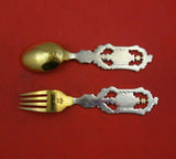 Christmas by A. Michelsen Sterling Silver Fork and Spoon Set 2pc 1926 Organ Pipe