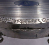 Charles S. Green English Sterling Silver Jewelry Box with Red Velvet Pad (#4061)