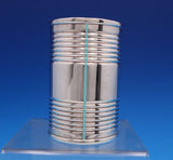 TIffany and Co Sterling Silver Pencil Holder or Cup Blue Enamel Stripes GW #7597