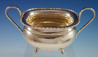 Edward Viners English Sterling Silver Tea Set 4pc with Carved Ebony (#2722)