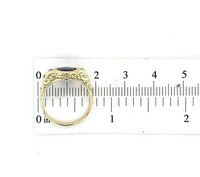 14k Gold Gypsy Set 1.71 Carat Genuine Natural Sapphire and Diamond Ring (#J5569)