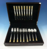 Golden Columbine by Lunt Sterling Silver Flatware Set For 8 Service 32 Pieces