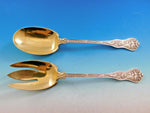 Olympian by Tiffany and Co Sterling Silver Salad Serving Set Gold Washed 10"