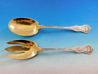 Olympian by Tiffany and Co Sterling Silver Salad Serving Set Gold Washed 10"