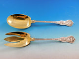 Olympian by Tiffany and Co Sterling Silver Salad Serving Set Gold Washed 10"