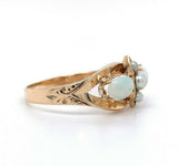 10k Yellow Gold Victorian Opal and Seed Pearl Ring (#J5517)