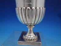 English Sterling Silver Water Goblet Square Base GW Worn Marks London (#6670)