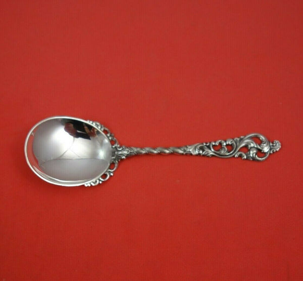Dobbel Rokokko by Brodrene Lohne Norwegian Sterling Silver Sugar Spoon 5 1/8"