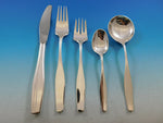 Charlotte by Hans Hansen Danish Sterling Silver Flatware Set Service 31Pc Modern