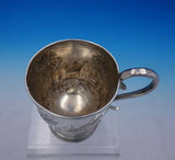 Repousse by George Sharp Coin Silver Mug / Cup Architectural Chased (#3801)