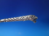 English Victorian Sterling Silver Glove Button Hook w/ Garnet Eyes (#6321)